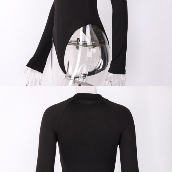 Long sleeve,sexy velvet romper - Picture 4 of 5